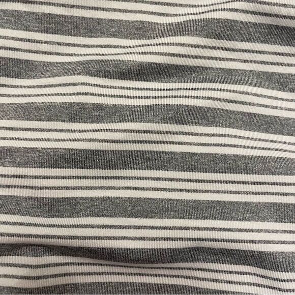 Athleta Deep Breath Gray and White Striped Sports Bra - Picture 3 of 4